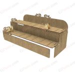 طرح استند تاپر کیک دو طبقه گل دار فالو