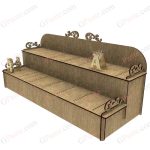 طرح استند تاپر کیک دو طبقه گل دار فالو