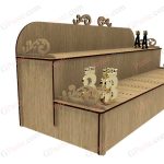 طرح استند تاپر کیک دو طبقه گل دار فالو