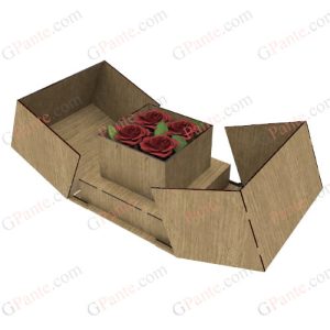 باکس گل و جعبه گهدیه اماده برش لیزری