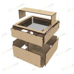 دانلود طرح لیزر جعبه آجیل و خشکبار شادونه (4 محفظه ای) - تصویر 3