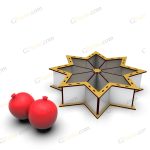 فایل برش لیزری رایگان باکس آجیل و خشکبار مدل ستاره