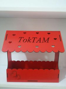 طرح رایگان برش لیزر سبد گل مدل کلبه عشق