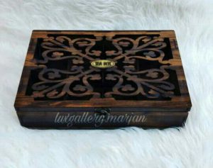 طرح رایگان لیزر تی باکس و جعبه دمنوش 7 خانه