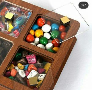 طرح رایگان لیزر جعبه دمنوش 4 خانه