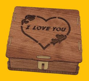 فایل رایگان لیزر جعبه با طرح قلب