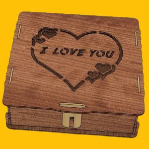 فایل رایگان لیزر جعبه با طرح قلب