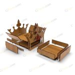 طرح برش لیزر باکس گل و هدیه روز مادر مدل ملوک - تصویر 6
