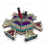 طرح برش لیزر باکس هدیه ملکه - تصویر 5