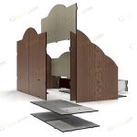 طرح لیزر استند تحریر سه بخش کشودار - تصویر 4