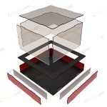 طرح لیزر باکس گل رزگلد - تصویر 4