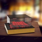 طرح لیزر باکس گل رزگلد - تصویر 3