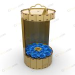 طرح لیزر باکس گل استوانه ویترینی - تصویر 2