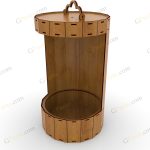 طرح لیزر باکس گل استوانه ویترینی - تصویر 4