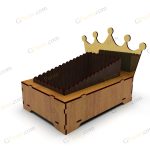 طرح لیزر باکس گل تاج و تخت - تصویر 6