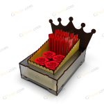طرح لیزر باکس گل تاج و تخت - تصویر 3