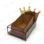 طرح لیزر باکس گل تاج و تخت - تصویر 2