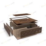 طرح لیزر باکس پذیرایی الماس - تصویر 2