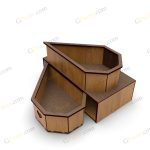 طرح لیزر باکس هدیه نیم قلب - تصویر 3