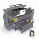 طرح لیزر باکس هدیه مرسدس - تصویر 2