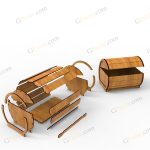 طرح لیزر باکس هدیه ارغوان - تصویر 4