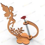 طرح لیزر باکس تک گل انجل - تصویر 3