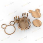 طرح لیزر باکس هدیه خرس - تصویر 7