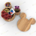 طرح لیزر باکس هدیه خرس - تصویر 2