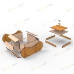 طرح لیزر باکس هدیه فندق - تصویر 2