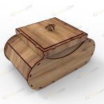 طرح لیزر باکس هدیه فندق - تصویر 3