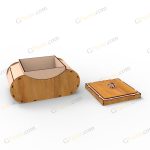 طرح لیزر باکس هدیه فندق - تصویر 4