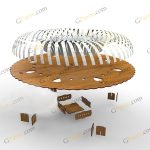 طرح لیزر لامپ LED دست ساز دونات دبل - تصویر 2