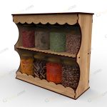 استند ادویه چوبی