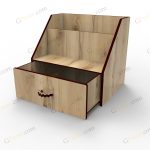 طرح لیزر استند لوازم ارایشی شخصی میپل