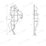 طرح cnc کتابخانه اسب - تصویر 10