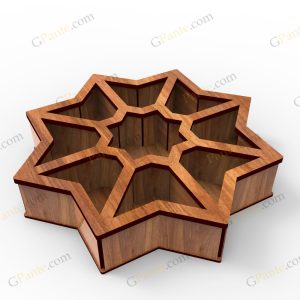 باکس اجیل لیزری هشت 8 ضلعی