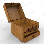 طرح برش لیزر جعبه هدیه رُزمی - تصویر 2