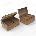 طرح برش لیزر جعبه هدیه و گل تراست - تصویر 4
