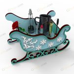طرح برش لیزر جعبه هدیه و گل سورتمه - تصویر 3