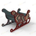 طرح برش لیزر جعبه هدیه و گل سورتمه - تصویر 9