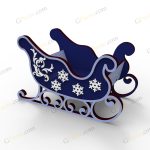 طرح برش لیزر جعبه هدیه و گل سورتمه - تصویر 4
