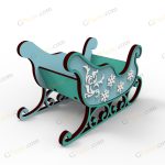 طرح برش لیزر جعبه هدیه و گل سورتمه - تصویر 16