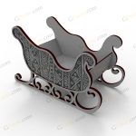 طرح برش لیزر جعبه هدیه و گل سورتمه - تصویر 10