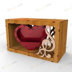 طرح برش لیزر جعبه هدیه و گل سوییتی - تصویر 5