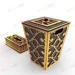 طرح لیزر ست دستمال و سطل نگار - تصویر 9