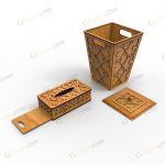 طرح لیزر ست دستمال و سطل نگار - تصویر 10