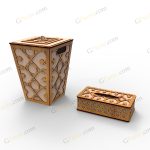 طرح لیزر ست دستمال و سطل نگار - تصویر 2