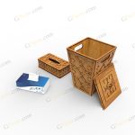 طرح لیزر ست دستمال و سطل نگار - تصویر 3