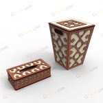 طرح لیزر ست دستمال و سطل نگار - تصویر 4