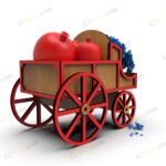 طرح برش لیزر باکس هدیه درشکه یلدایی - تصویر 5